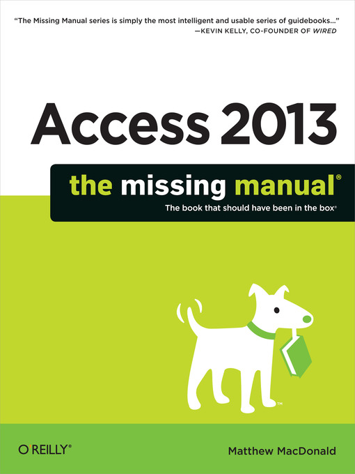 Title details for Access 2013 by Matthew MacDonald - Available